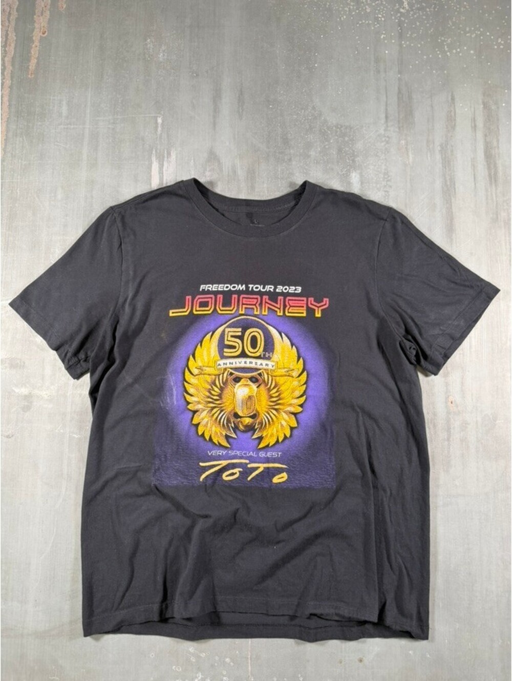 Journey Freedom Tour 2023 Black Graphic T-Shirt